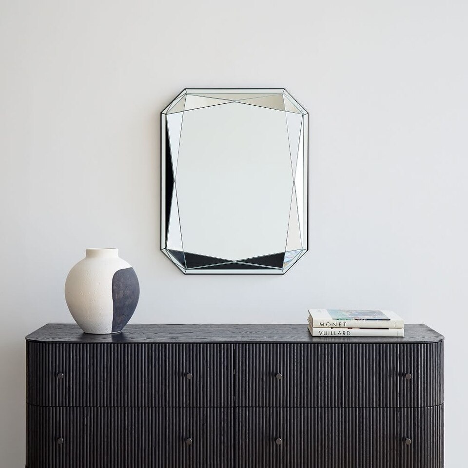Faceted Mirror Emerald Cut West Elm Australia